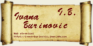 Ivana Burinović vizit kartica